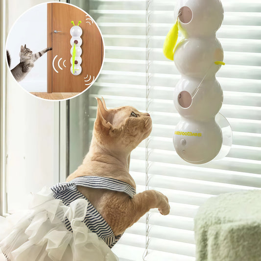 Interactive Cat Toy Intelligent Motion Activated Wack A Worm Post Toy Automatic Tail Teaser