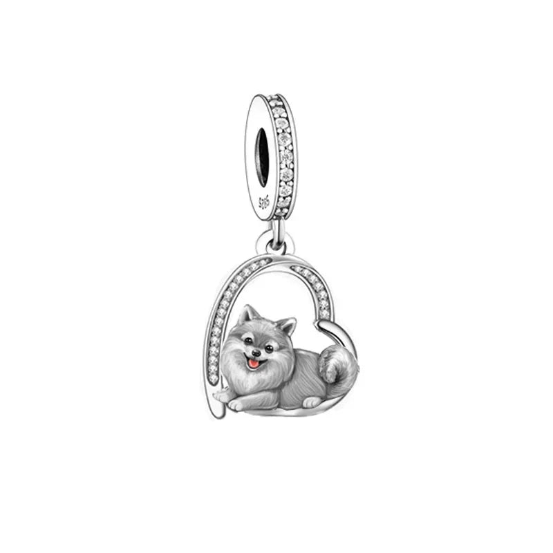 Huoonew Fit Original Pan Charm Bracelet 925 Silver I Love You Forever Yorkshire Dog Bead DIY Memorial Berloque