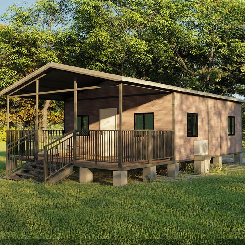 Two Story Mobile Foldable Container House 20ft Expandable Prefab Home with Wheels for Hotel Resort Cabin Outdoor Living