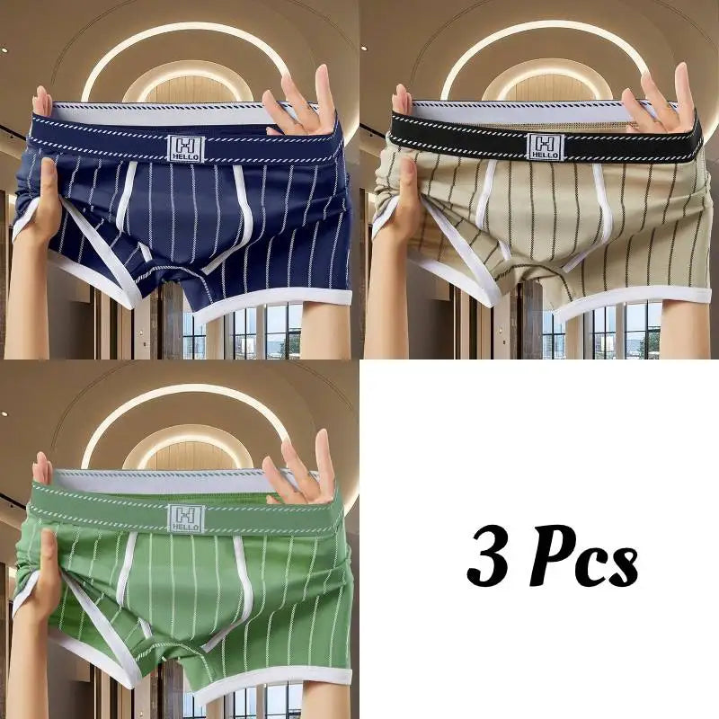 Briefs And Boxers Boxer Shorts Cotton Striped Men Underwear