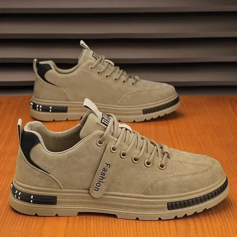 Men's Breathable Labor Protection Shoes Versatile Anti Slip Sports Board Shoes Workwear Sneakers