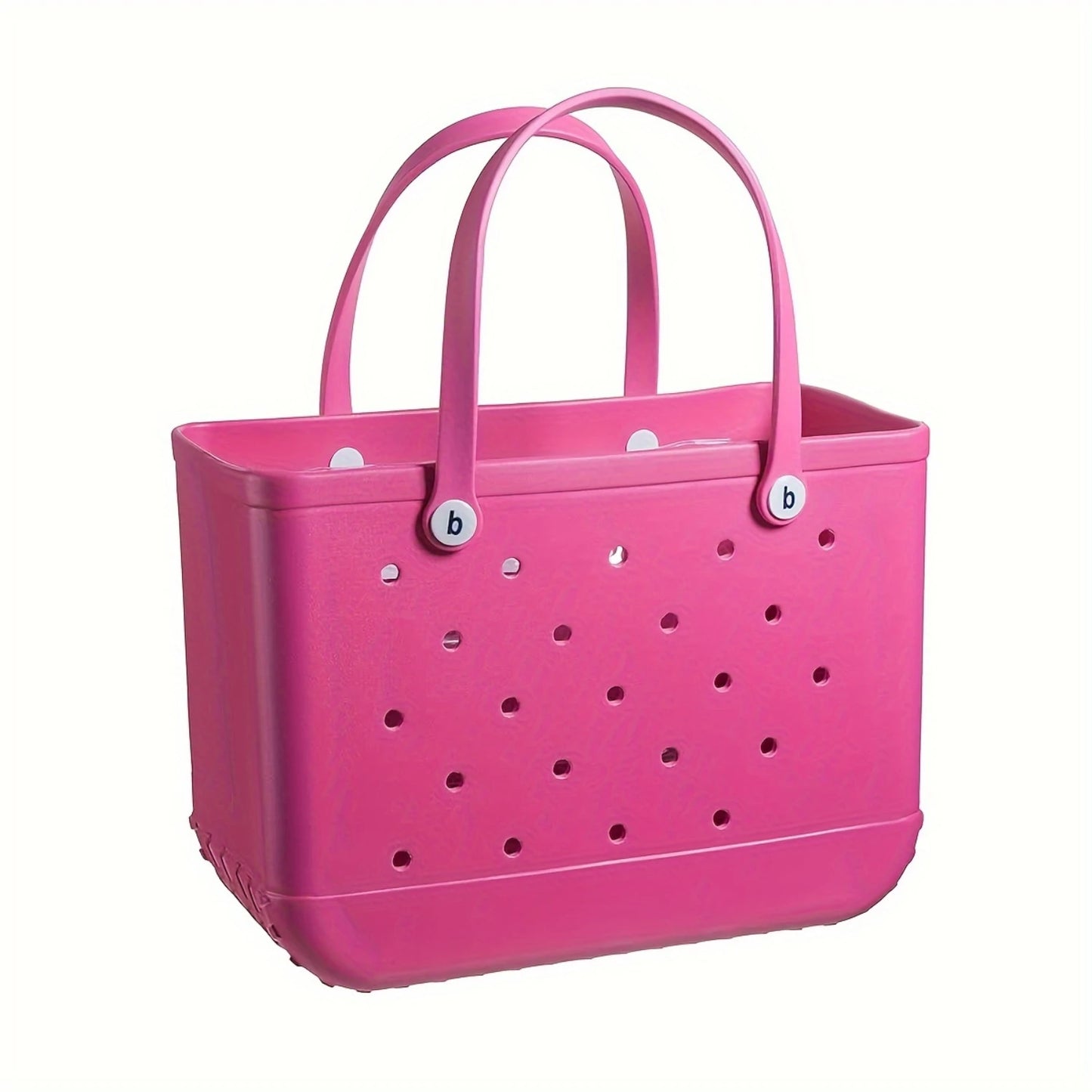 Rubber Tote Bag Large Capacity Sundry Handbag Outdoor Bag for Travel Beach Swimming Solid Color Waterproof Bag