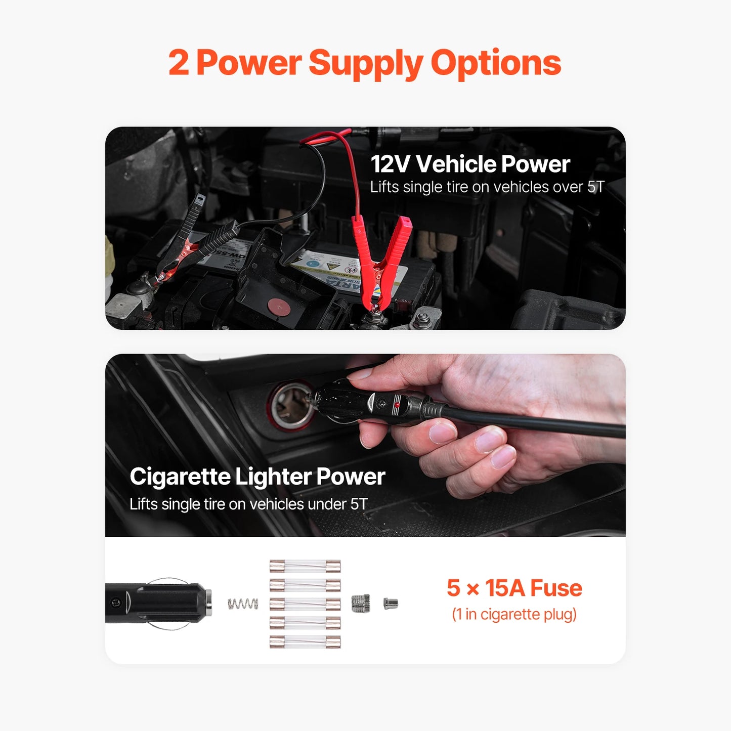 SucceBuy Electric Car Jack, 5T Electric Scissor Jack with Built-In Inflator 12V Tire Changer with  LED Light for Sedan SUV Truck