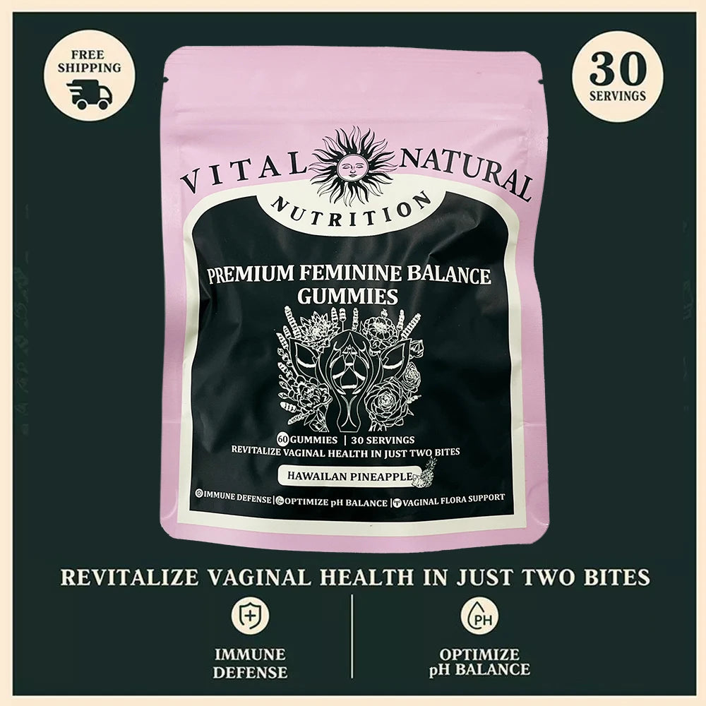 180 Pieces Vital Source Feminine Balance Gummies Hawaiian Pineapple Women Gift