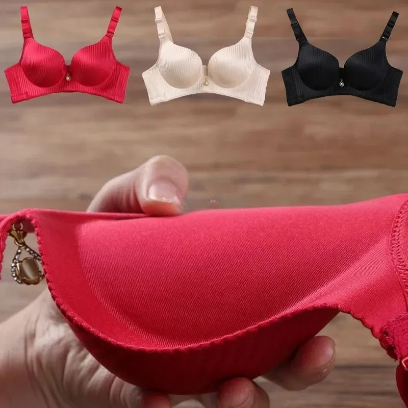 Sexy Wireless Push Up Bra No Steel Ring Seamless 8cm Thick Padded Lingerie for Women Comfort Adjustable Straps