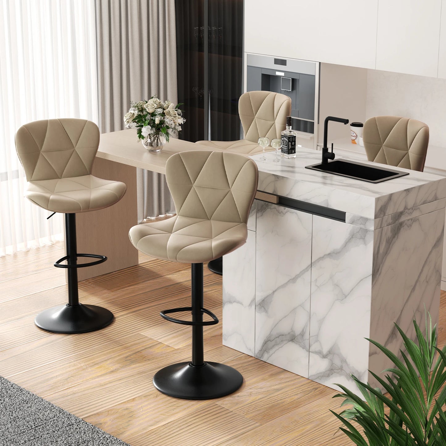 Nalupatio Bar Chair With 360 Degree Rotation Adjustable