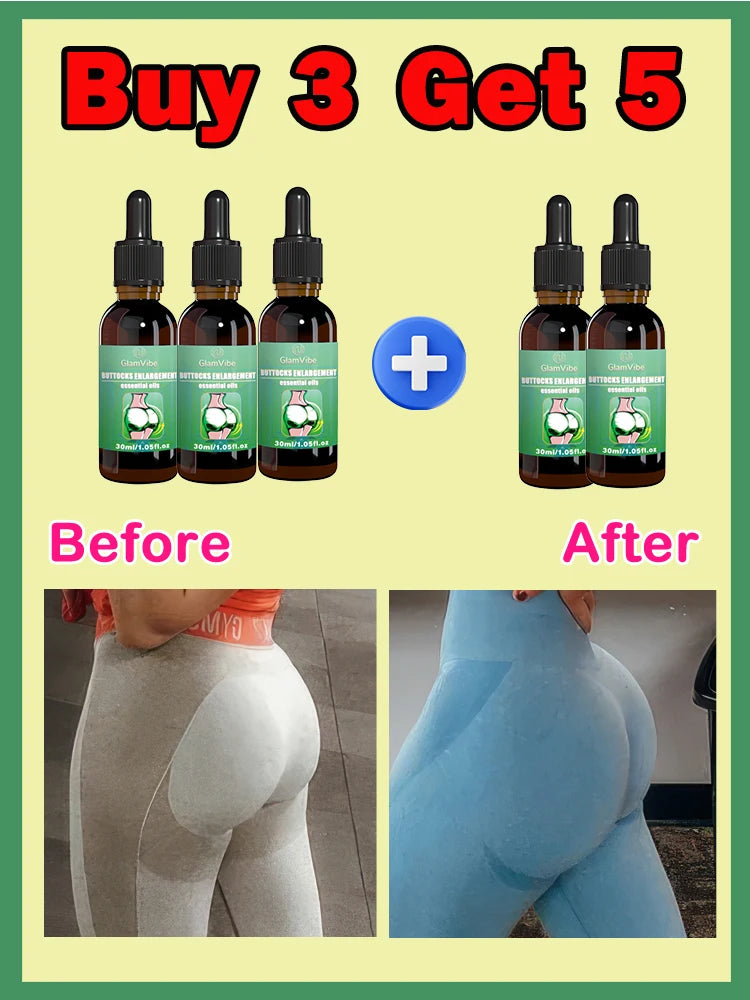 Buttocks Enhancement Oil Green Bottle 30ml Natural Formula for Fuller Buttocks