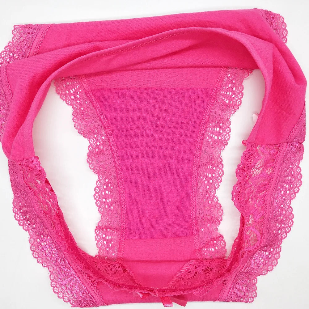 Cotton Panties Women's Underwear Panty Fashion Lace Briefs Girls Low Waist Shorts Female Lingerie Culottes 12 Pcs/set