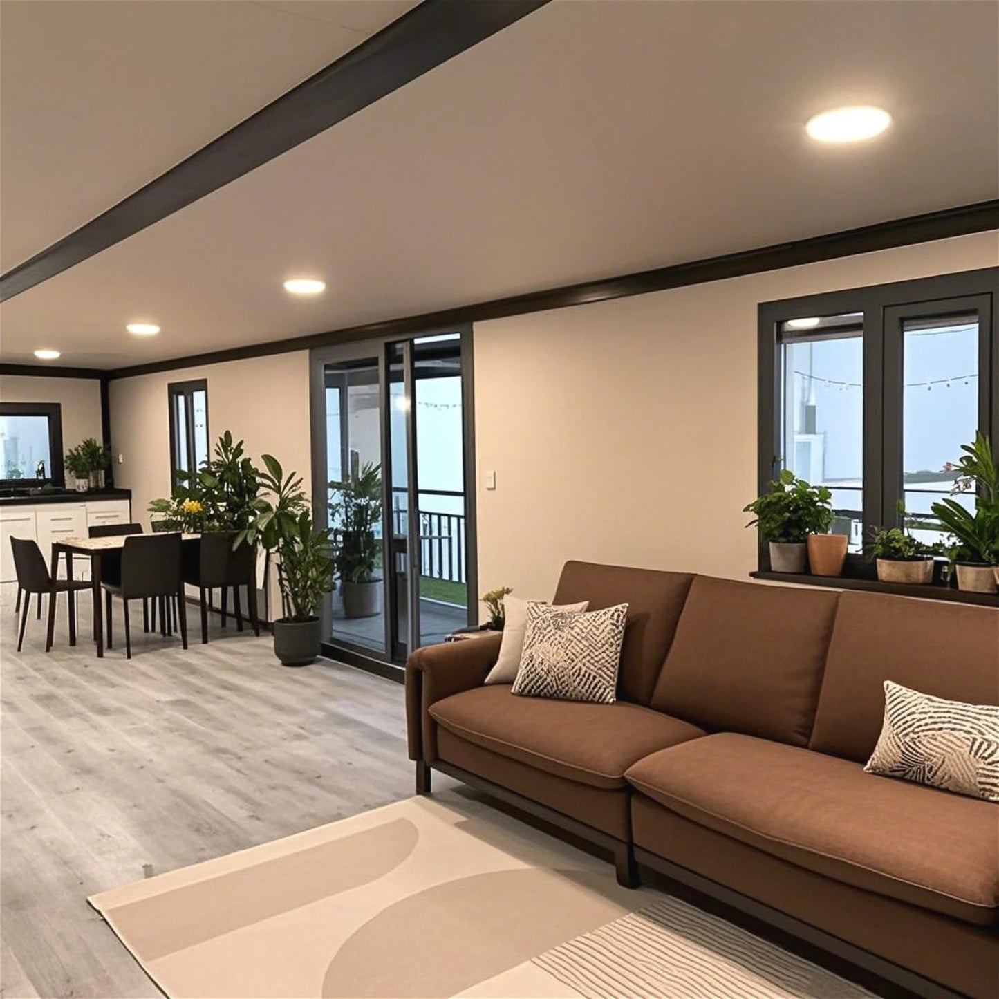 40FT Prefabricated Container Home 2-5 Bedroom Modular Prefab Tiny Home Folding Expandable Container House with Bathroom Kitchen