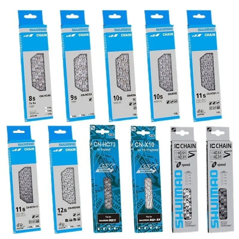 6 7 8 9 10 11 Speed Bicycle Chain 10V 11V 12V 116 126L MTB Mountain Bike Original Chains Bicycle Parts