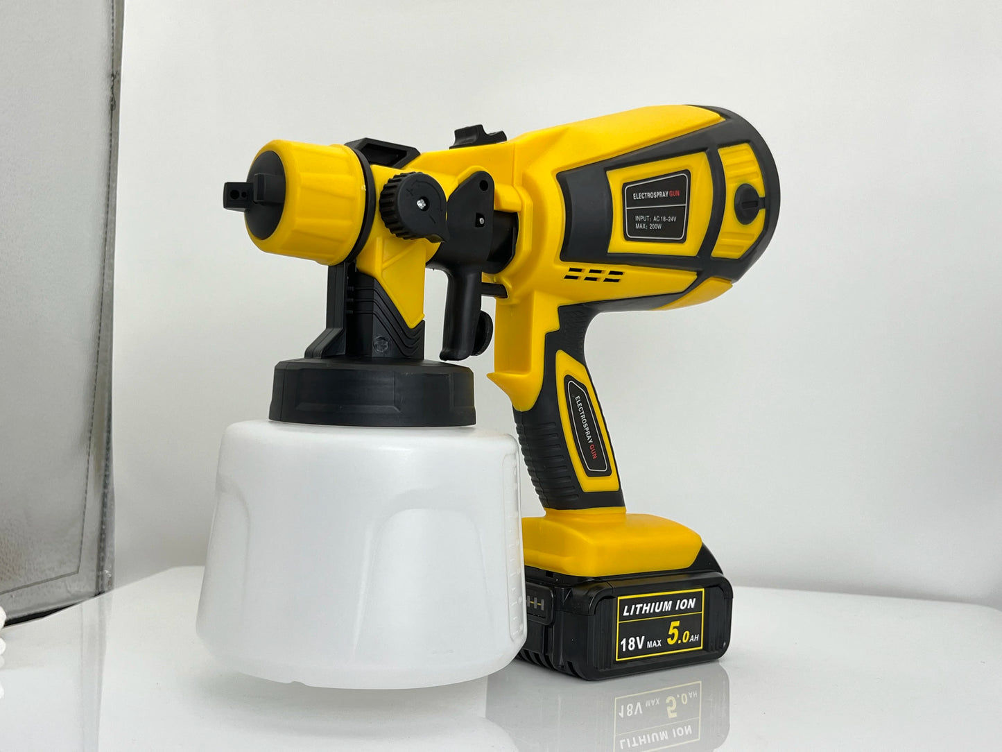 Cordless Paint Sprayer for Dewalt 20V Battery 30000RPM HPIV Paint Gun Electric Spray Paint Gun with 1000ml Tank for Wall Fence