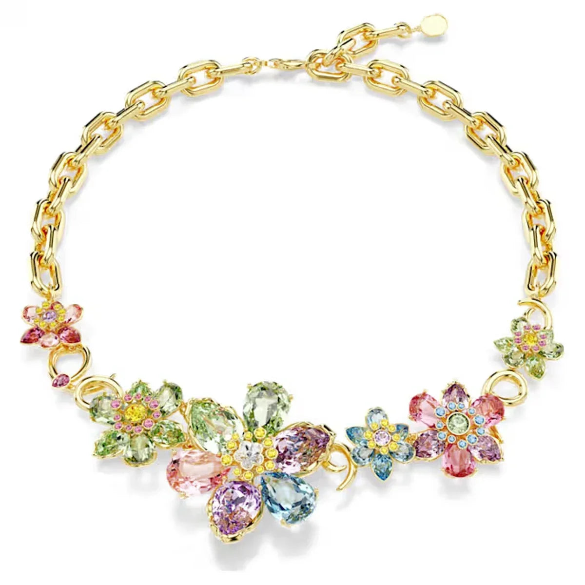 Original 2025 New Trend Fine Party Jewelry Set Charming Blue Green Flower Crystal Pendant Fashion Women's Necklace Earrings Ring