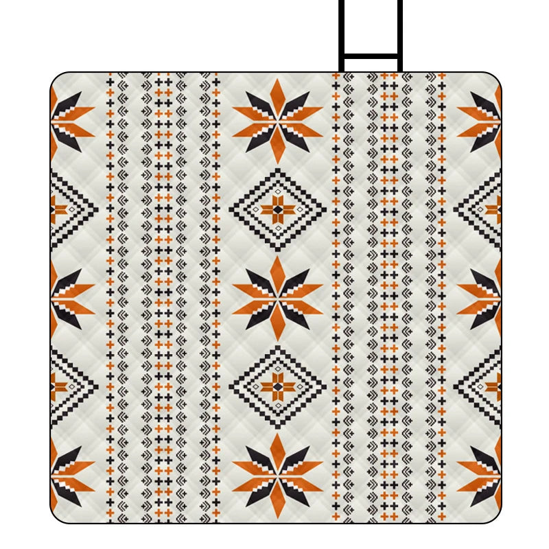 Outdoor Picnic Mat, Lawn Mat, Moisture-Proof Camping Mat, Aluminum Film Base, Large, Machine Washable, Thickened, 2x2m