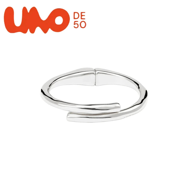 High-Grade UNOde50 Silver Plated S925 and Gold Plated 14K Bracelet Elegant Gift Choice for Women
