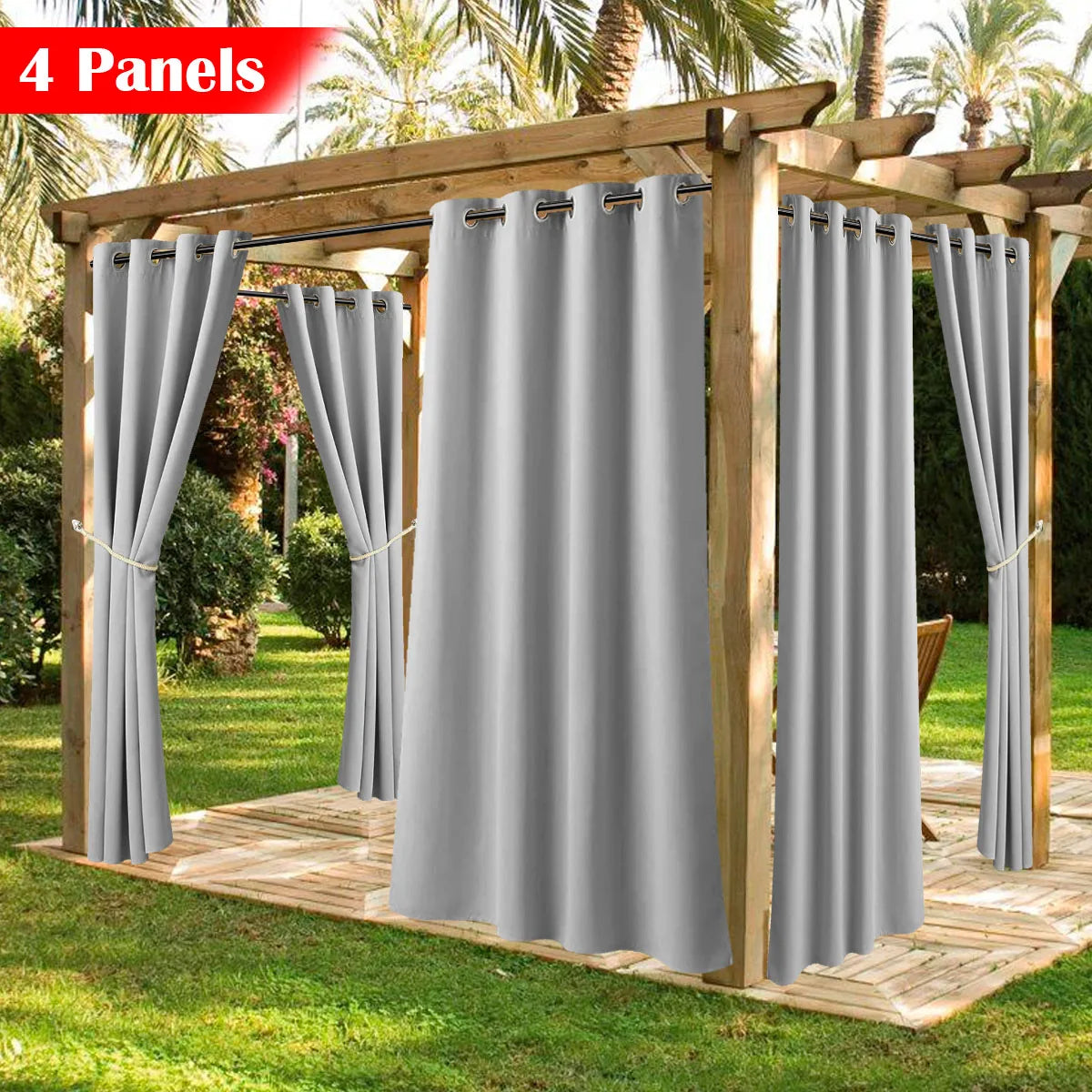Waterproof Outdoor Patio Curtains with UV Protection for Home and Office