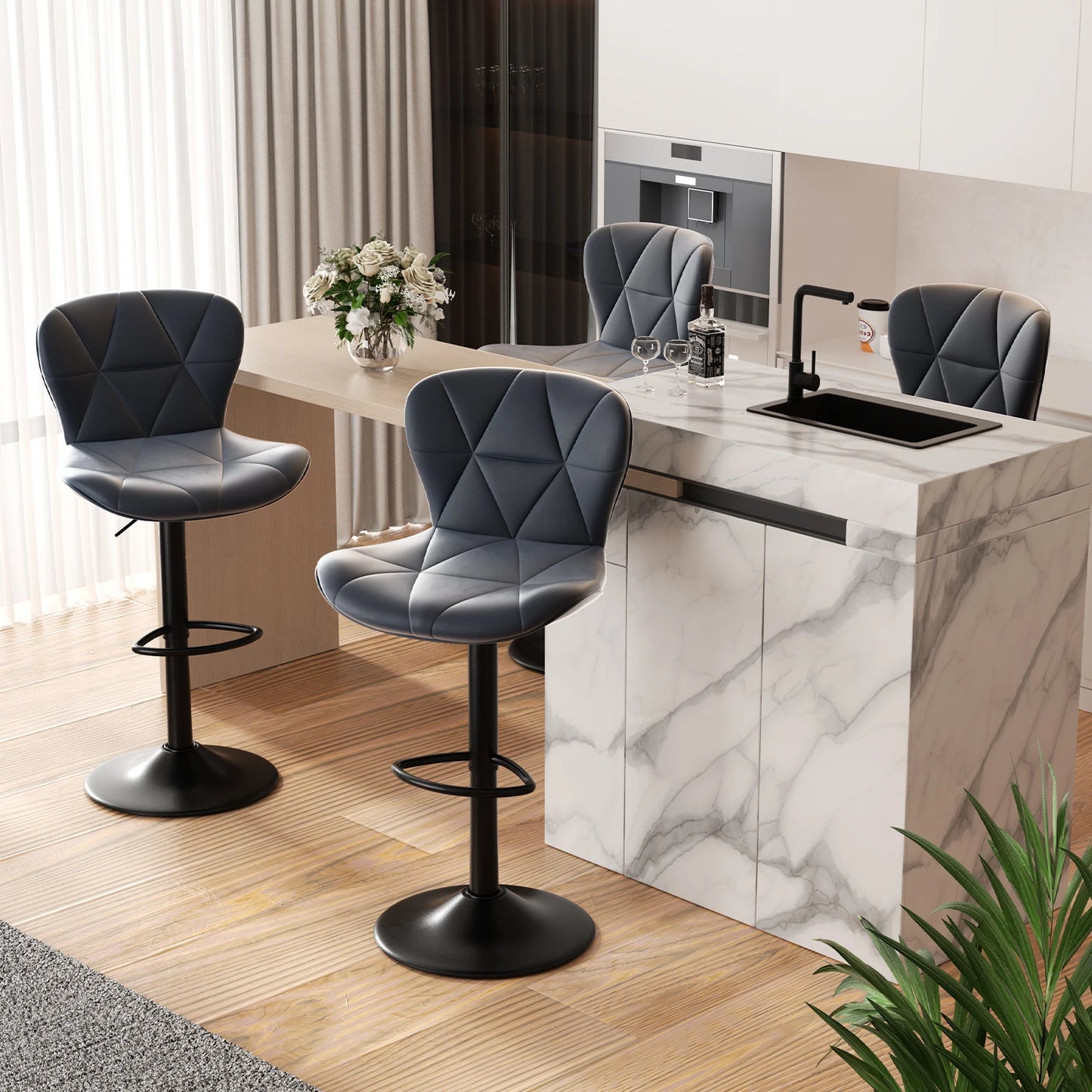 Nalupatio Bar Chair With 360 Degree Rotation Adjustable