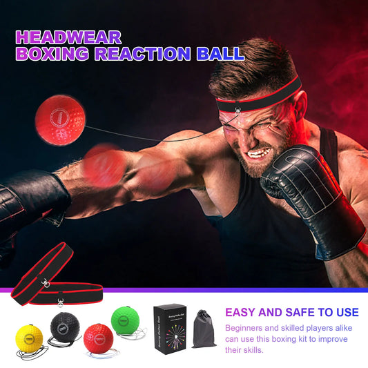 Boxing Reflex Ball Head-mounted Fighting Speed Sanda Training Boxing Reflex Ball Home Fitness Exercise Boxing Equipment Accessor
