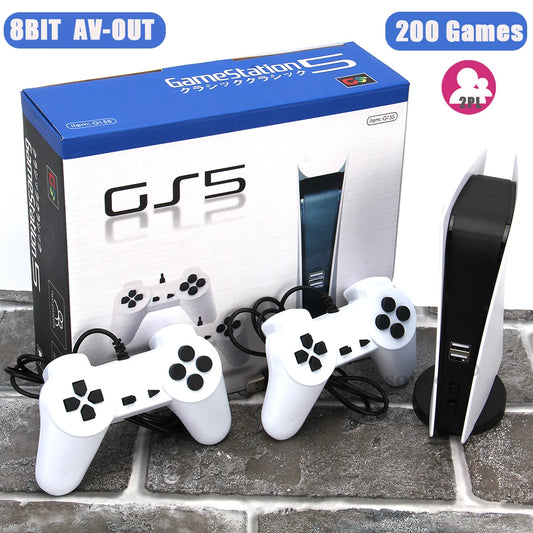 Game Station 5 Video Game Console With 200 Classic 8 Bit Retro Games Handheld USB Wired AV Output