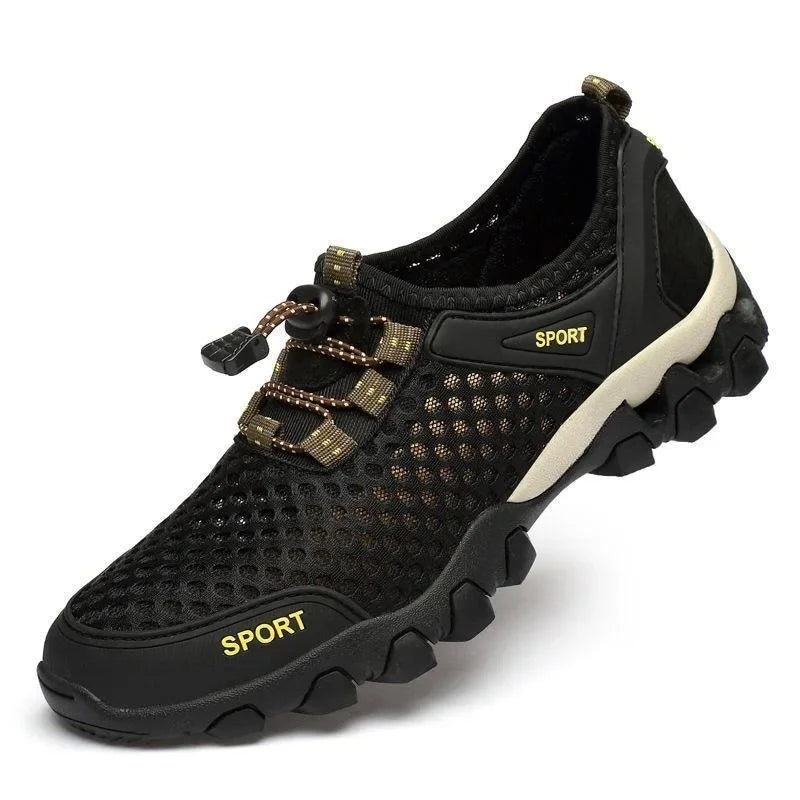 Summer Men's Mesh Sports Shoes Breathable Lightweight Anti Slip Outdoor Running Casual Hiking Shoes