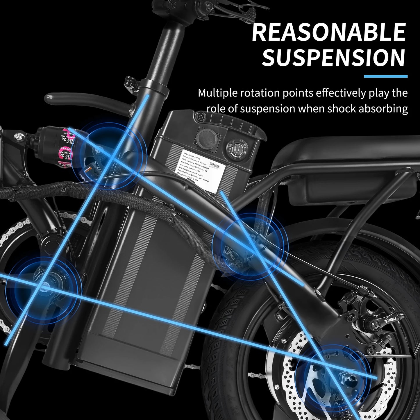 Adult Folding Electric Bicycle with 400W High Speed Motor and 48V Detachable Battery 14 Inch Double Brake Design
