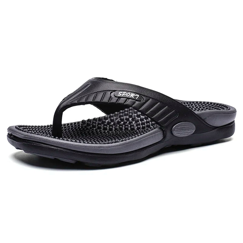 Massage Flip Flops for Men Summer Breathable Beach Shoes Sandals Luxury Plus Size 46