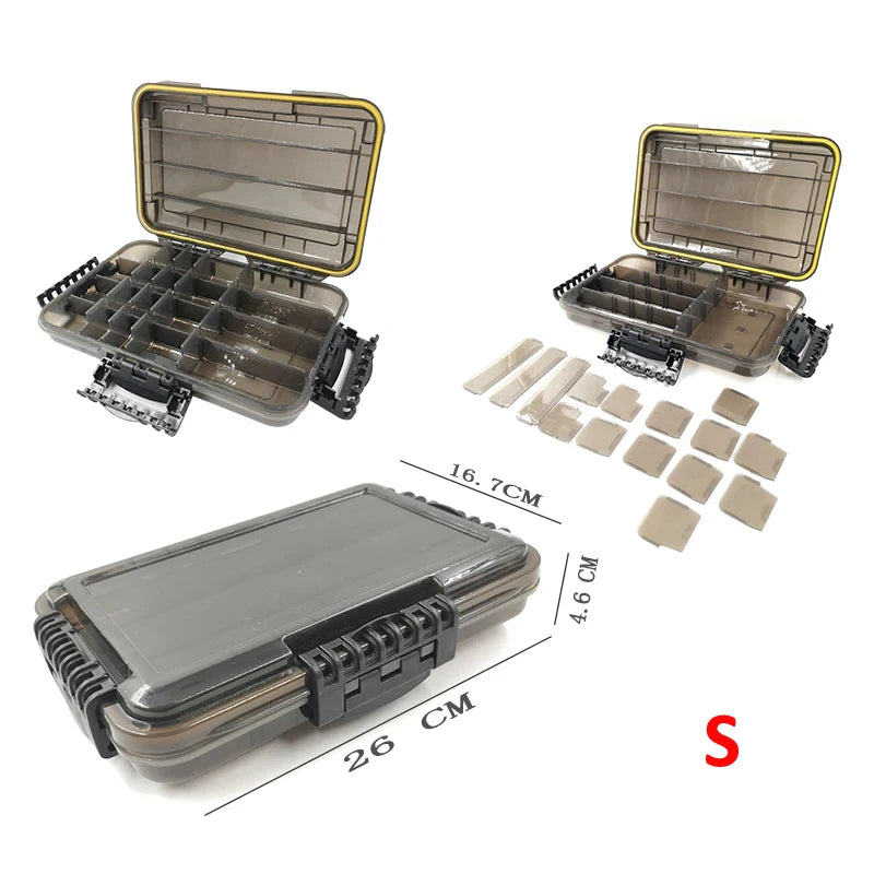 Large Capacity Waterproof Fishing Tackle Box Fishing Accessories Tool Storage Box Fish Hook and Fake Bait Storage Box
