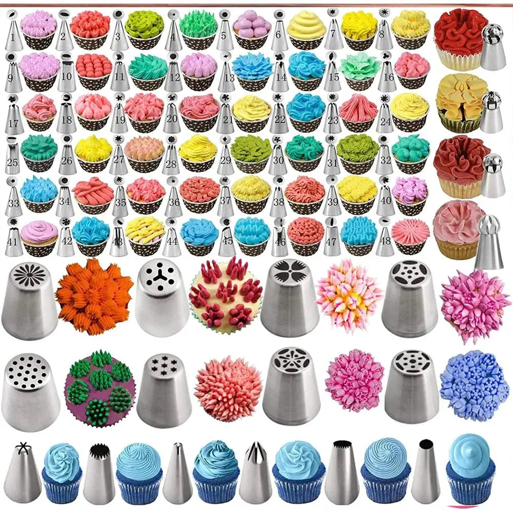 359pcs Cake Decorating Baking Supplies Set, with 66 Tip Baking Set, Piping Bags and Beginner Set, Baking Tools, Cupcake Decorati