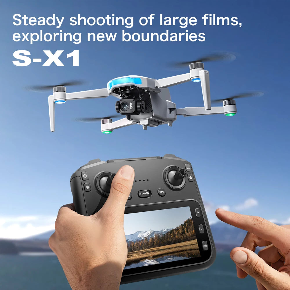 For Xiaomi S-X1 GPS Drone 8K HD professional camera Three-axis gimbal WIFI UAV Obstacle Avoidance Quadcopter Brushless Toy Gift