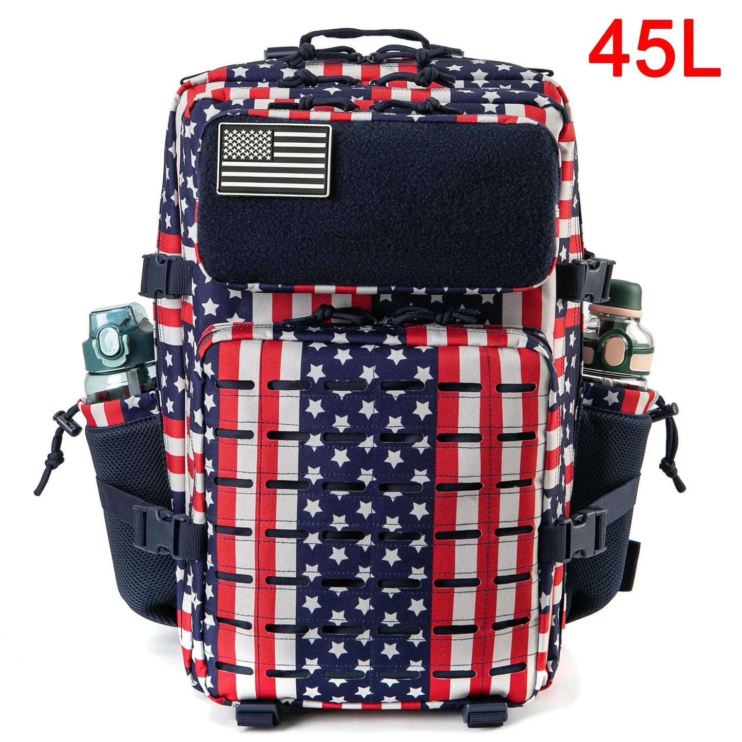 25L/45L Tactical Backpack for Women/men Outdoor Hiking Laser Cut Molle Daypack School Bag Gym Rucksack with Dual Cup Holder