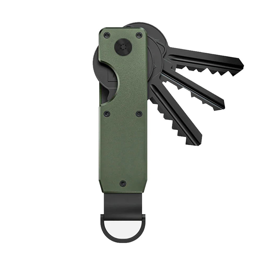 Key Organizer Compact Holder Metal Key Chain Minimalist Key Case for Keychain Secures 1 to 5 Keys