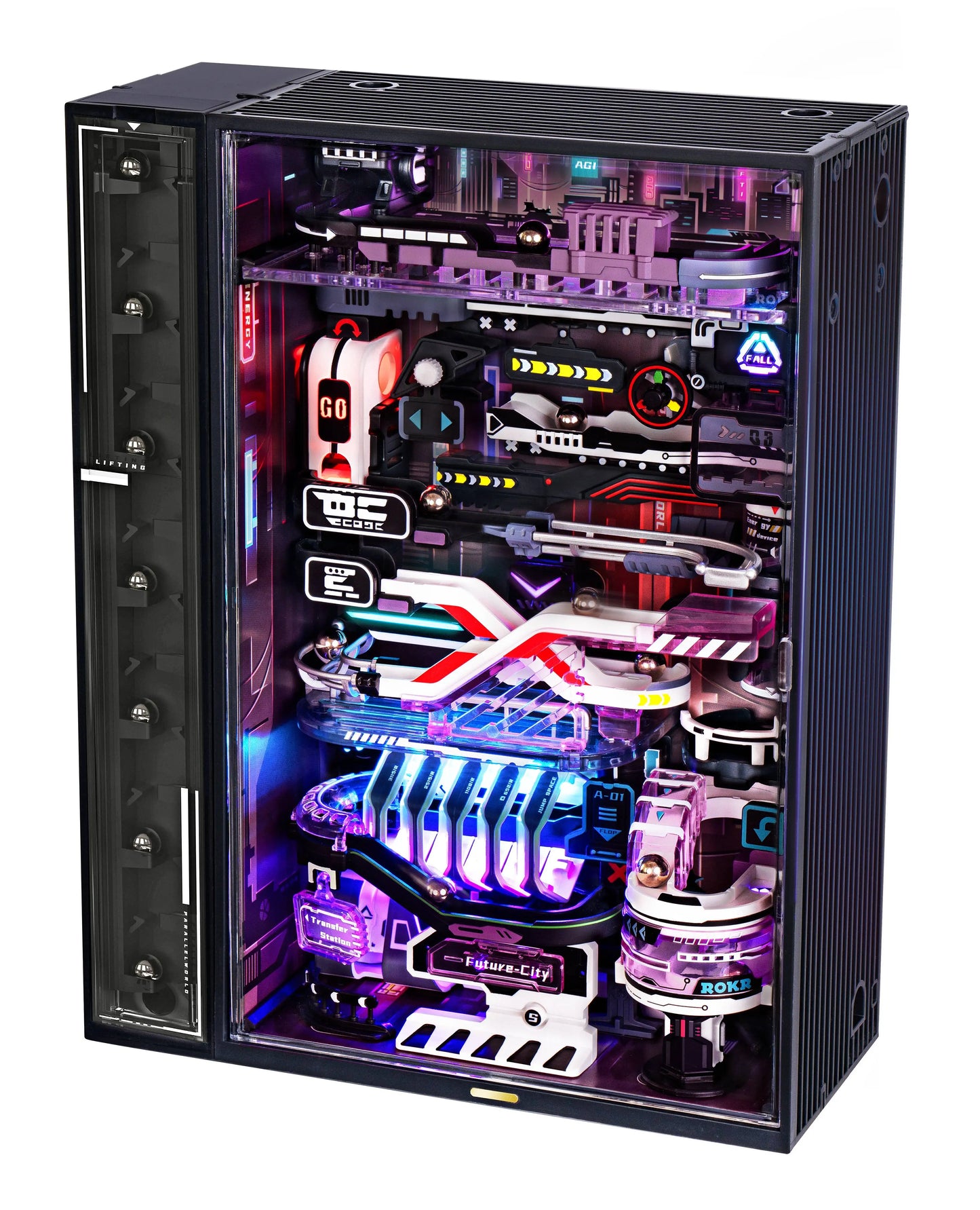 Robotime Rokr The Last City -Futuristic Marble Run Cyberpunk Gift for Men 3D Puzzle Model Gaming Decoration Automatic