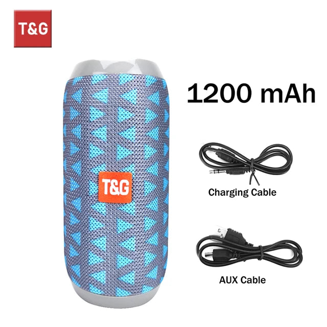 Bluetooth Speaker TG117 Portable TWS Sound Box Waterproof Outdoor Stereo Surround Speaker with TF and FM Radio Support