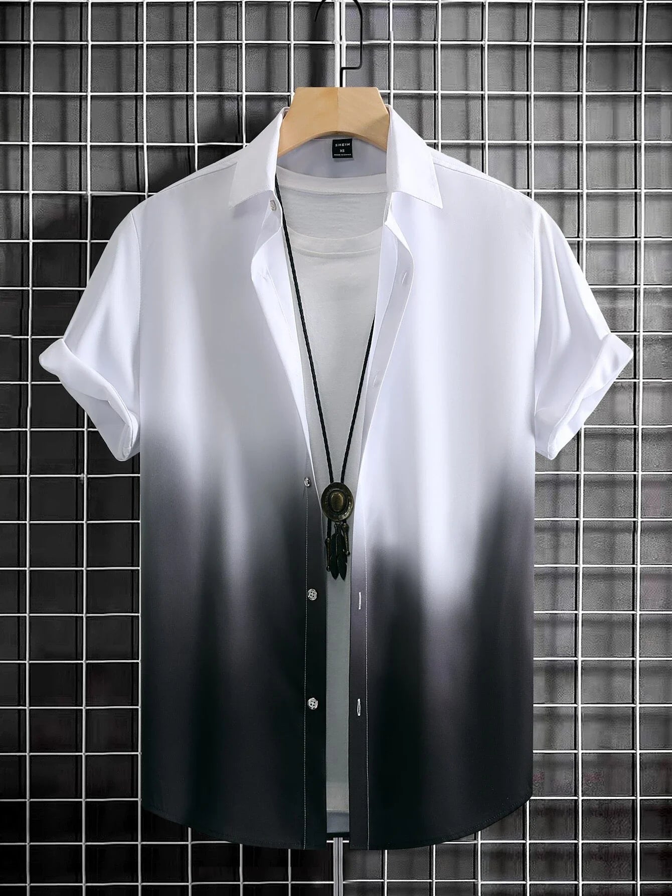 Men's Summer Gradient Design Graphic 3D Print Short Sleeve Shirt Casual Hawaiian Streetwear