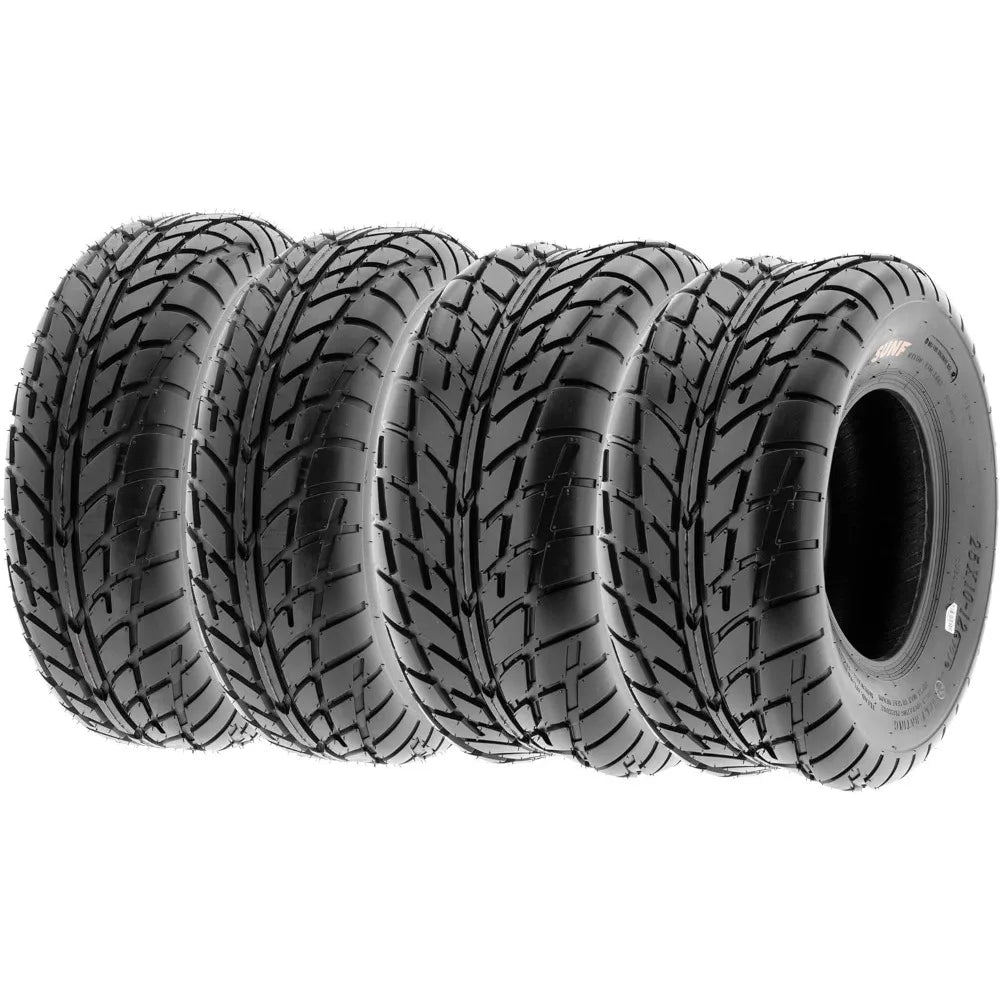 Set of 4 SunF A021 TT Sport ATV UTV Flat Track Tires 25x8-12 Front and 25x10-12 Rear 6 PR Tubeless