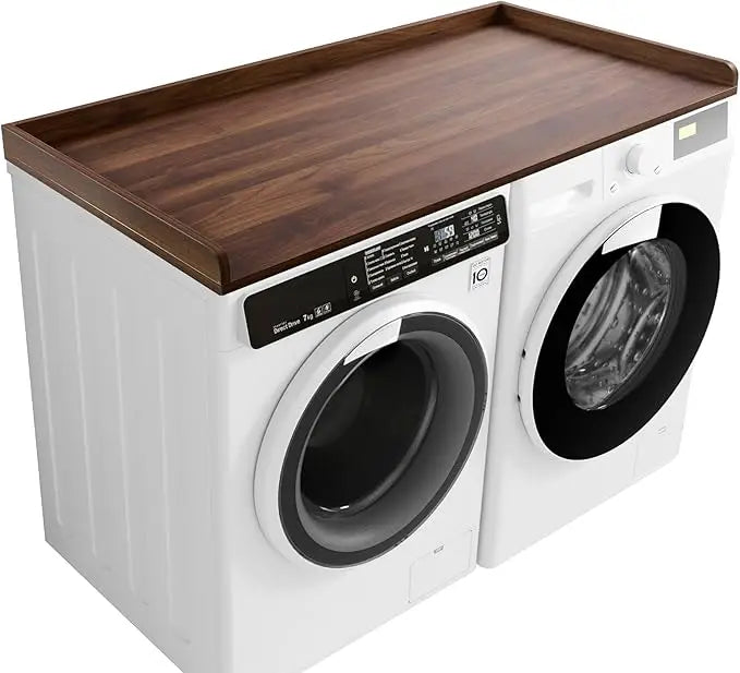 Washer Dryer Countertop Melamine Countertop with Edge Rails 27.5 Inch Depth X 54 Inch Width Laundry Room