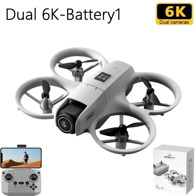 I1PRO Mini Drone Professional 8K HD Camera Drone 5G WIFI FPV UAV With Screen Remote Control Aerial Quadcopter Toy Gift