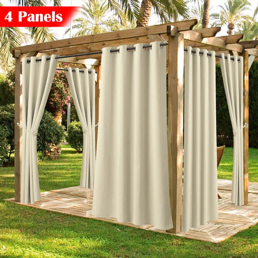 Waterproof Outdoor Patio Curtains with UV Protection for Home and Office