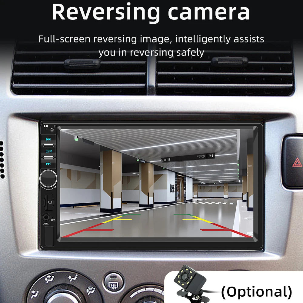 HIPPBQCC 7 Inch 1 Din Car Radio MP5 Multimedia Player Touch Screen FM Bluetooth USB Mirror Link Autoradio