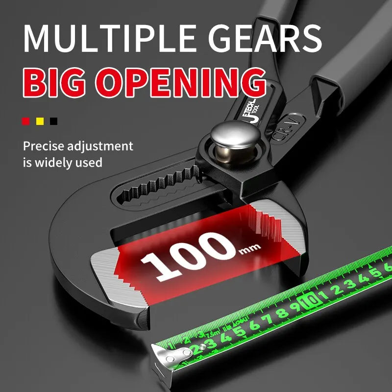 Water Pump Pliers Quick Release Adjustable Pipe Wrench Household Hand Tools Multi Functional Plumbing Pliers
