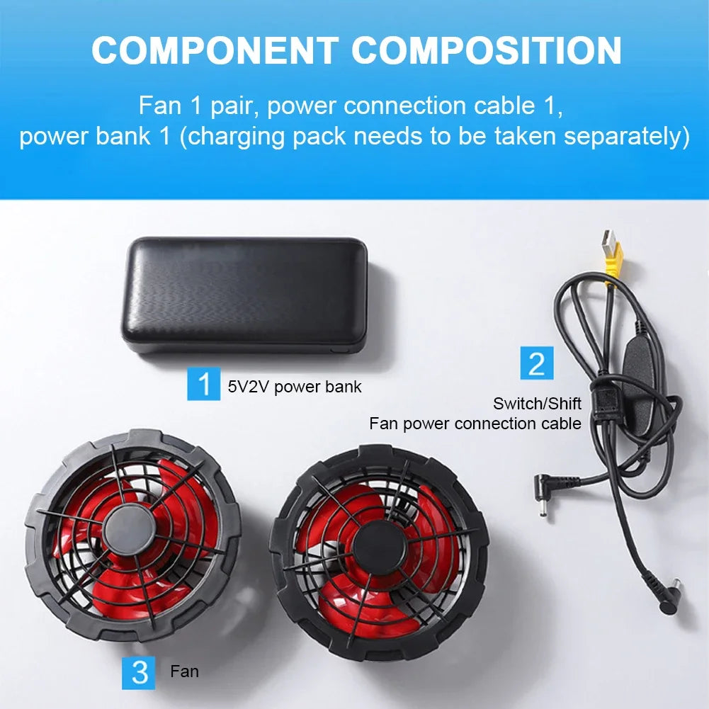 Cooling Vest Ice Fan Vest 3 Gears USB Heat Resistant Air Conditioner Clothes Breathable Wearable Fan Vest for Camping