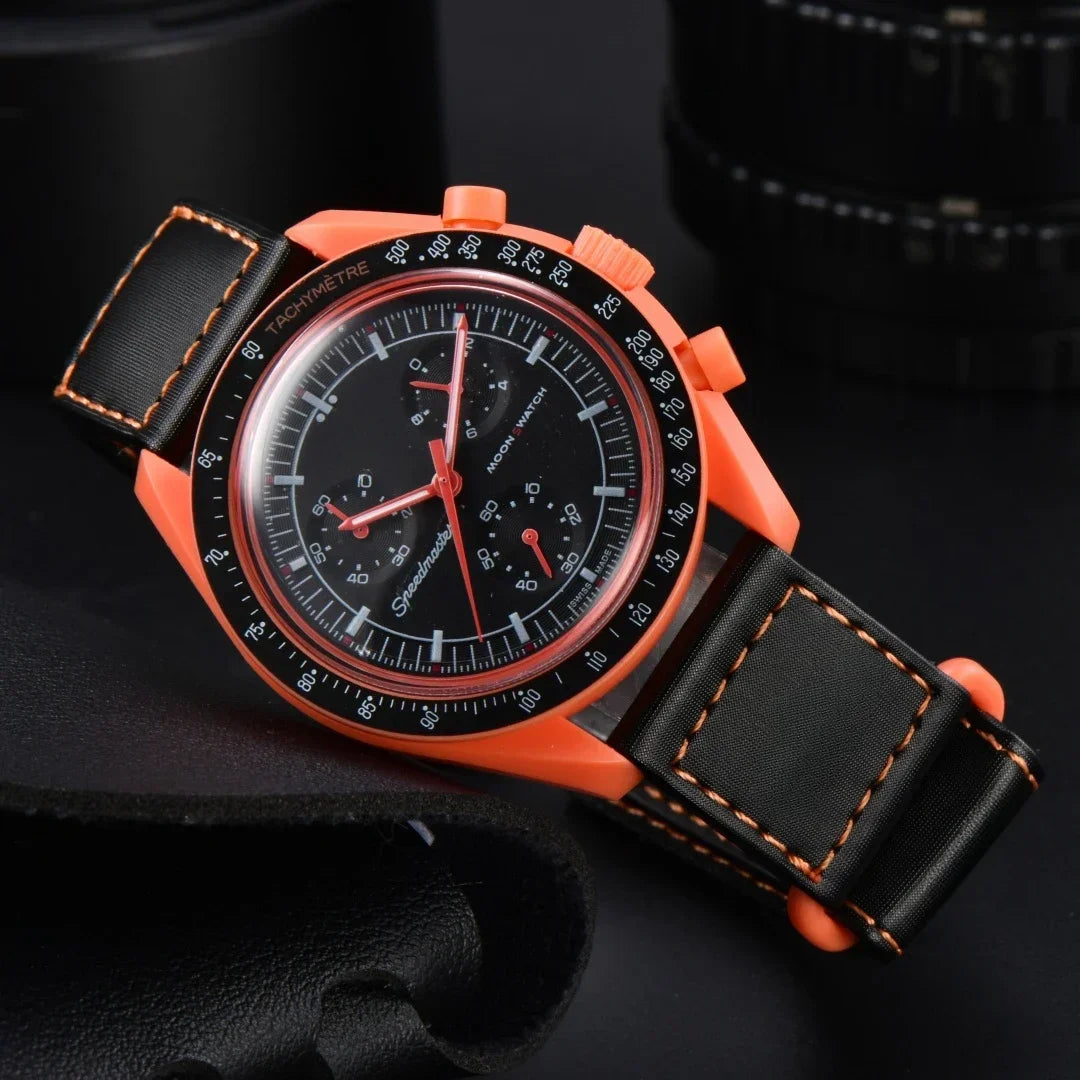 2025 New Men's Moon Mercury Quartz Smart Watch with 1.6 Inch OLED Display