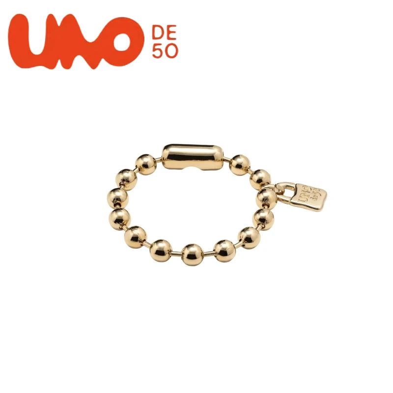 UNOde50 Silver Plated S925 And Gold Plated 14K Fashionable Chain Link Bracelet for Women