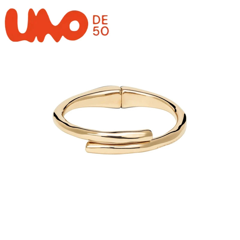 High-Grade UNOde50 Silver Plated S925 and Gold Plated 14K Bracelet Elegant Gift Choice for Women