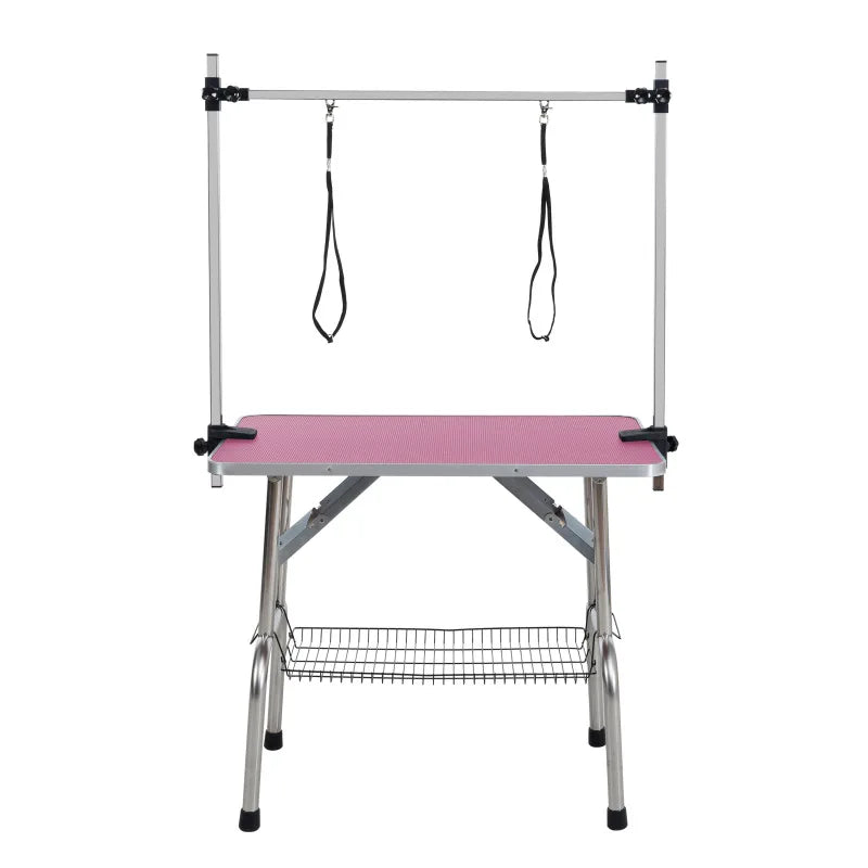 Hign Concerned Folding Dog Grooming Table Durable With Arm