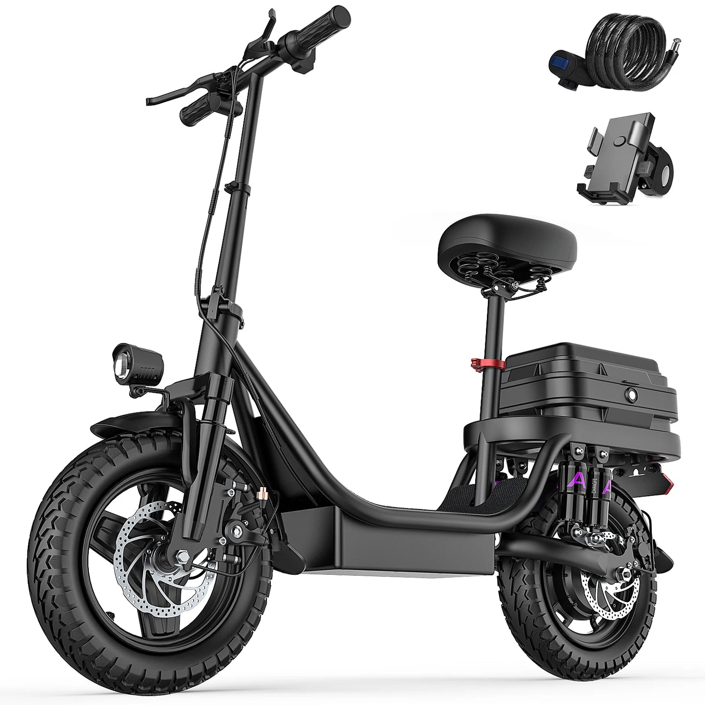UPlee GQ8 Electric Bike For Adults, Folding Electric Bike, 250W Peak Motor, Scooter EBike With 14" Tire 48V 15AH Battery