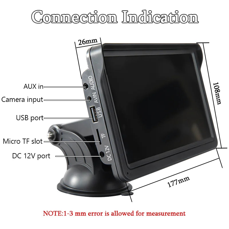 Hippcron 7 Inch Car Radio Multimedia Video Player Wireless Carplay Wireless Android Auto Portable Universal Touch Screen