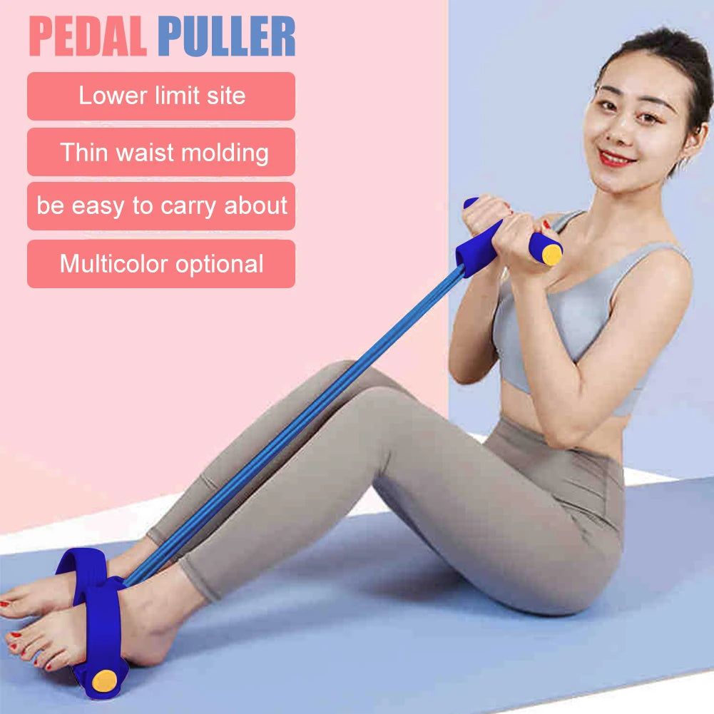 Pedal Pulling Resistance Band Sit Up Assistant Slimming Belly Female Fitness Yoga Equipment