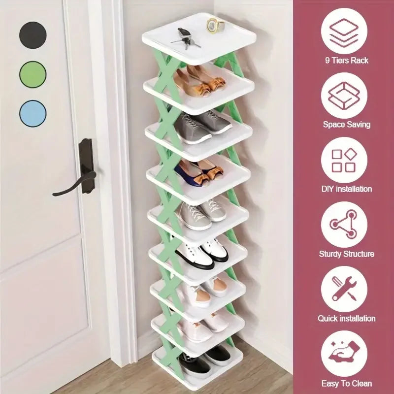Shoe Rack Storage Organizer Detachable Multi Layer Simple Shelf Eco Friendly Plastic Cabinet