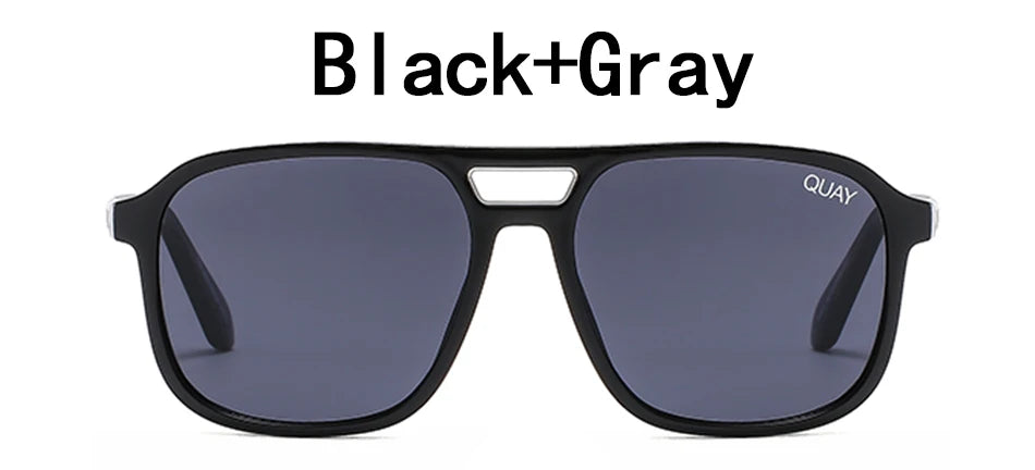 Quay On The Fly Sunglasses Women Double Bridges UV400 Protection Classic Eyewear