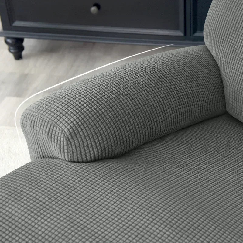 8pcs/set Recliner Sofa Covers Polar Fleece Loveseat Center Console Sofa Covers Elastic 2Seater Couch Slipcovers with Cup Holder